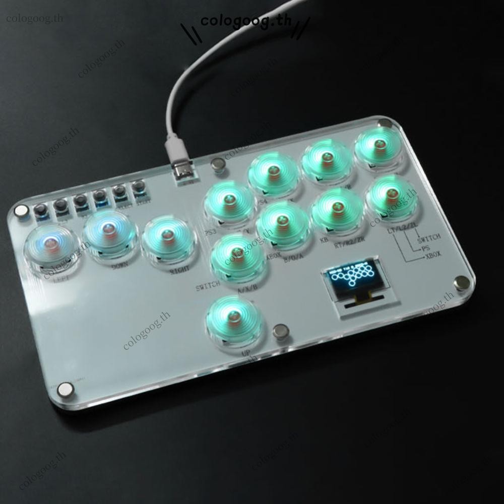 Arcade Stick Controller Leverless Controller ต่อสู้ Sticks สําหรับ PC/PS4/PS3/Switch