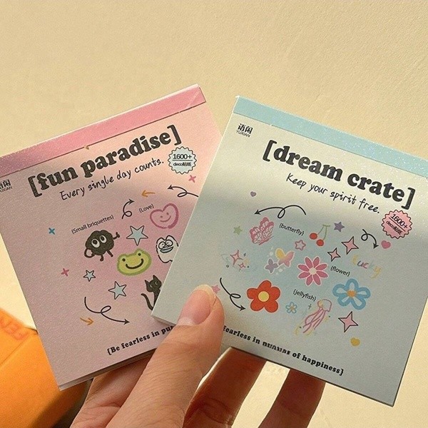 Steve 24 แผ่น PET สติกเกอร์ตัดฟิล์ม Mini ไอคอนสําหรับหนังสือตกแต่งวัสดุ Journal DIY Collages