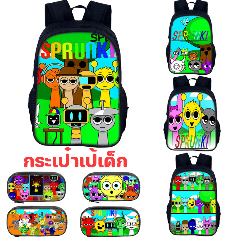 พร้อมส่ง กระเป๋าเป้เด็ก Rhythm Box Sprunki กระเป๋าเป้สะพายหลังการ์ตูนแอนิเมชัน ความจุขนาดใหญ่ น้ำหนักเบา กันน้ำ