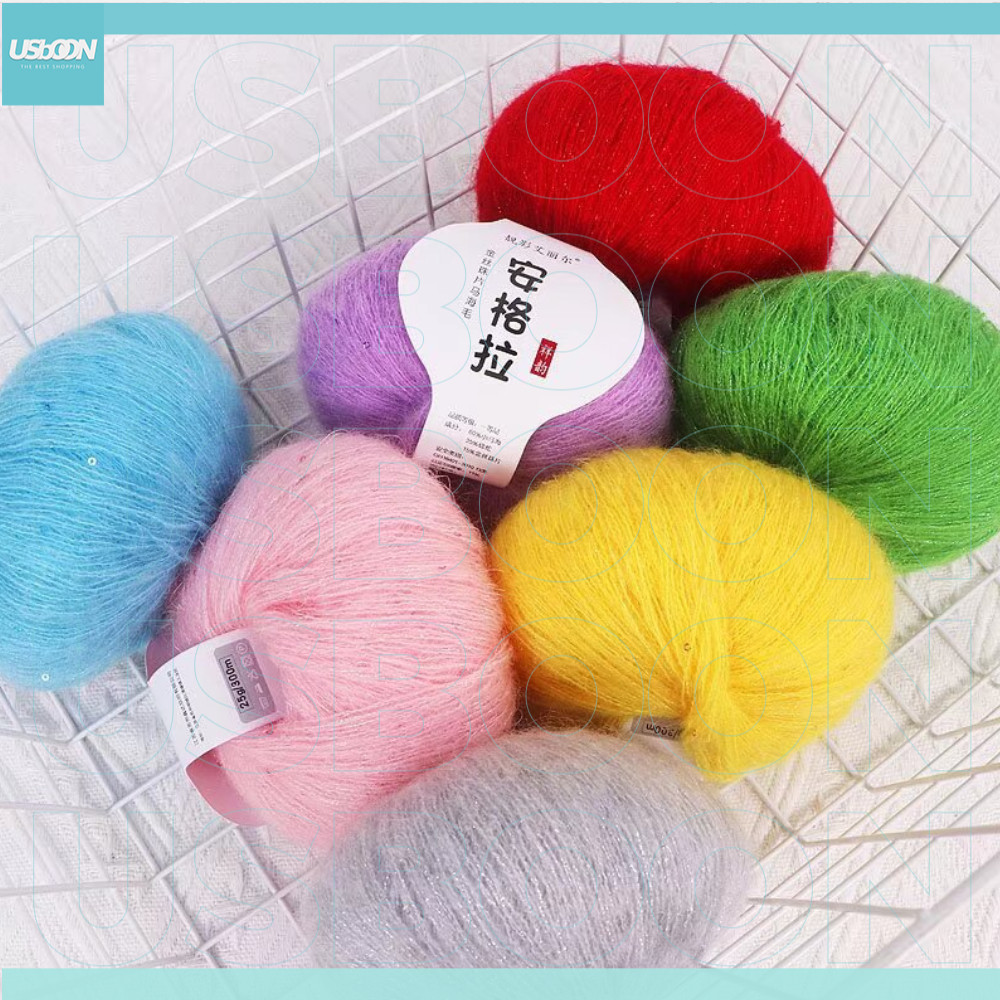 usboon ไหมพรมโมแฮร์ นุ่มฟู ระบายอากาศได้ดี เหมาะสำหรับถักโครเชต์