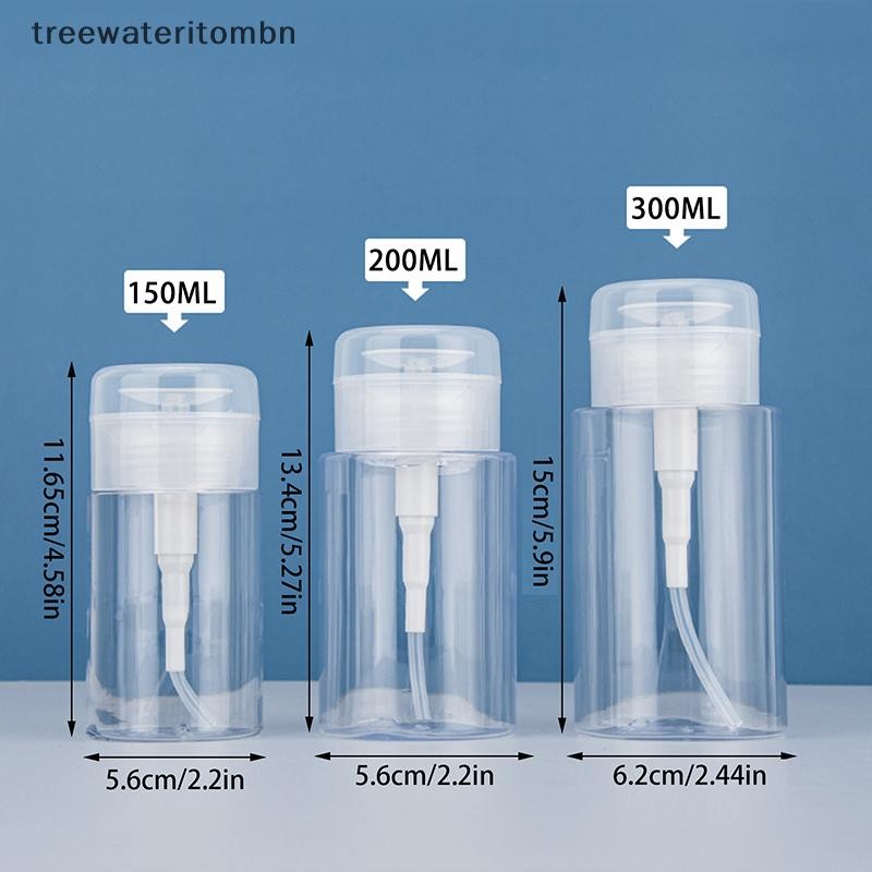 Tt 100/150/200ml แบบพกพาขวดรีฟิลพลาสติกเปล่ายาทาเล็บ Remover แอลกอฮอล์กดของเหลวปั๊มขวด mbn
