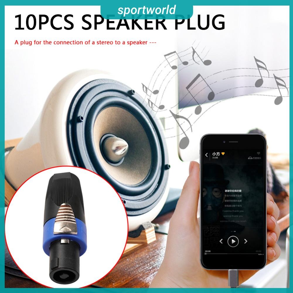 จัดส่งจากกรุงเทพ 2/10x ปลั๊กลําโพงเสียง 4 เสา Twist Lock Connectors สําหรับ Neutrik NL4FC HOT [sportworld.th]