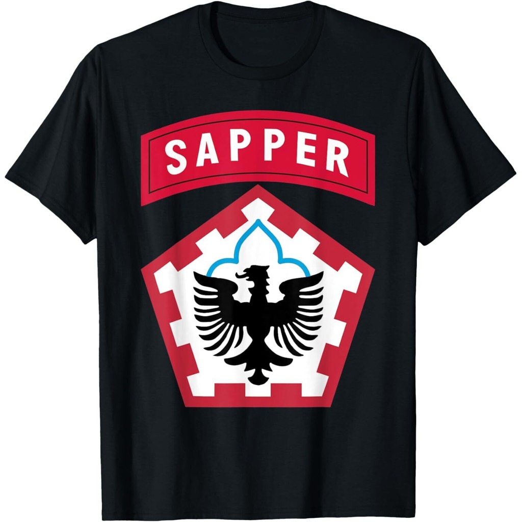 ใหม่ล่าสุด 555Th Engineer Brigade Patch With Sapper Tab - 555Th En เสื้อยืด