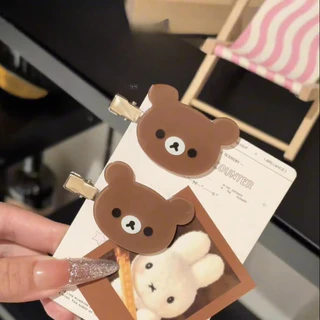กิ๊บติดผมหมีน่ารักคลิปปากเป็ดด้านข้างเครื่องประดับผมหน้าม้า