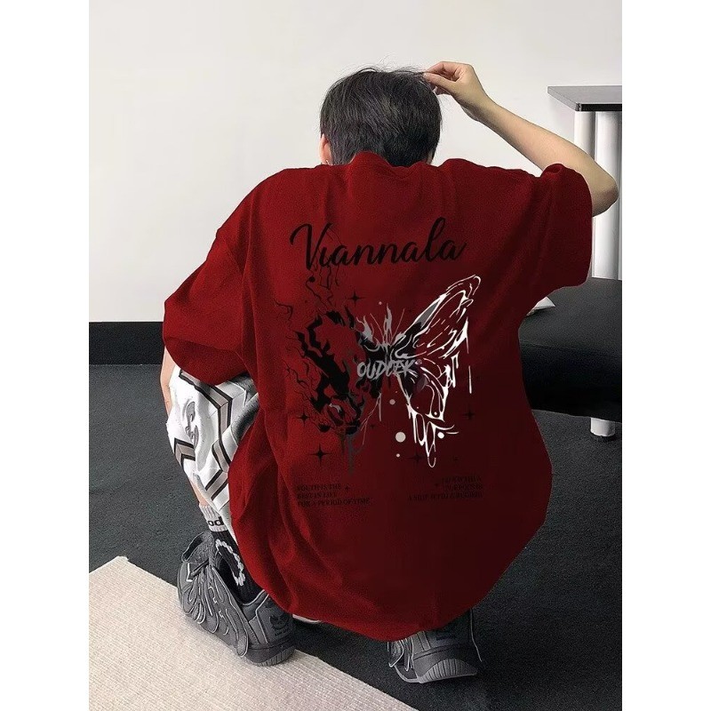 M-8xl เกาหลีอินเทรนด์สีเทาเข้ม T เสื้อผู้ชาย Plus ขนาดสบายๆหลวมแขนสั้น Oversize Tee - รูปที่ 3