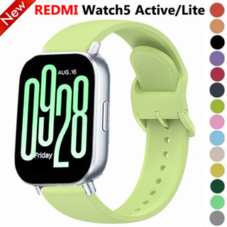 สายซิลิโคนสําหรับ Xiaomi Redmi Watch 5 Active 22mm Sport Band นุ่มกันน้ําอุปกรณ์เสริมสําหรับ Redmi Watch5 Lite 5Active