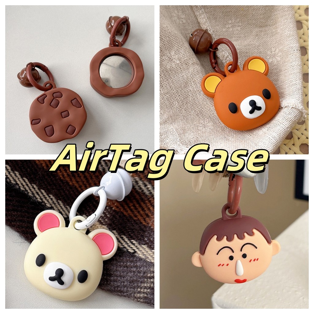 เคส AirTag Apple ITag เคส GPS พร้อมพวงกุญแจแหวน Anti-Fall Anti-Loss Silicone Soft Cartoon Bear Boy