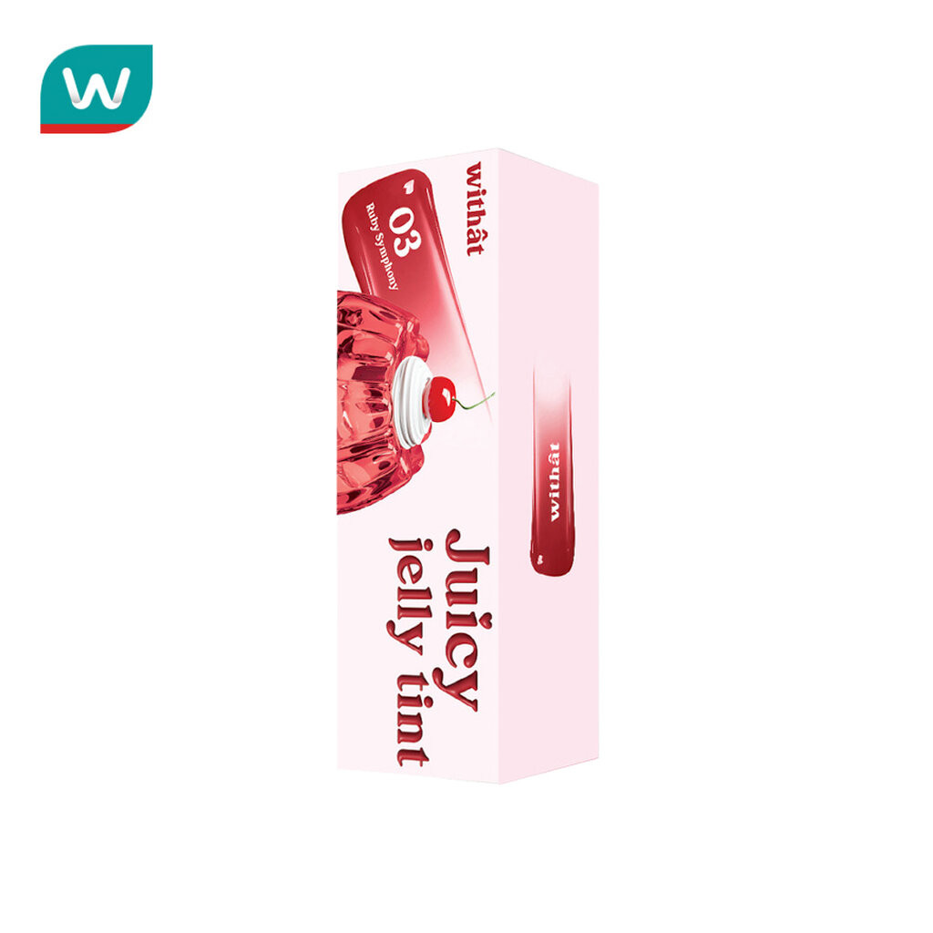 Withat วิทแทท จุ๊ซซี่ เจลลี่ ลิป ทินท์ 4.5มล. 03 รูบี้ ซิมโฟนี่
