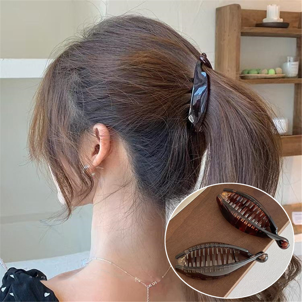 กิ๊บติดผมกล้วยอะคริลิคสําหรับผู้หญิงคลิปหนีบผมหางม้า