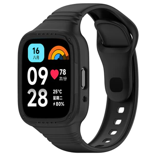 สายซิลิโคนกีฬา for Redmi Watch 3 Active Smartwatch ยางป้องกันหน้าจอกรณีนุ่มเปลี่ยนสายคล้องคอ for Xiaomi Mi Watch 3 Lite