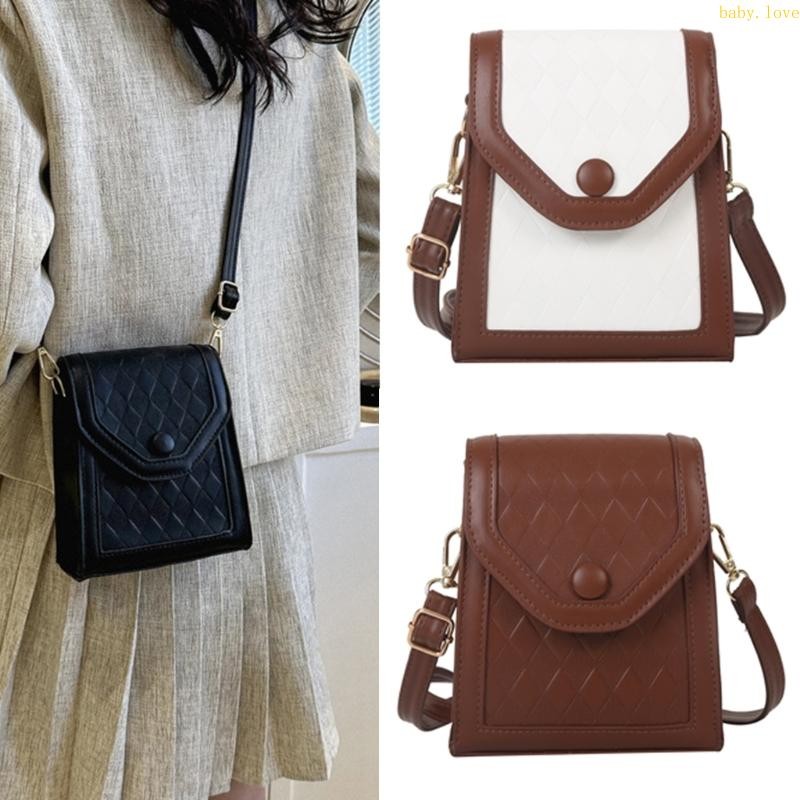 Blove* Square Bag กระเป๋าสะพายข้าง กระเป๋าอินเทรนด์ Lattice Texture Bag กระเป๋าสะพายอเนกประสงค์
