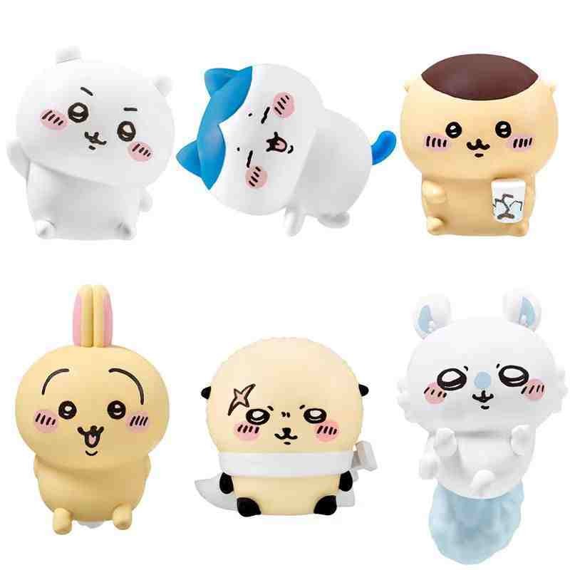 Ji Ikawa Good Friends Bandai Chiikawa Chiikawa Self-Laughing Bear Hug Data Cable No. ของเล่นแคปซูล 4 ชิ้น Chikawa Usaki เครื่องประดับเมาส์บิน