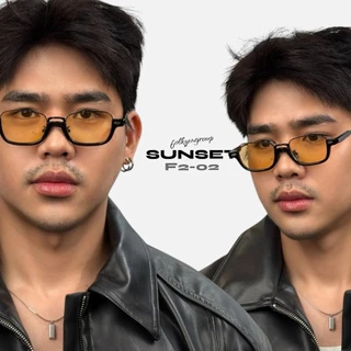 แว่นตากันแดดรุ่น SUNSET F2 [ แว่นตาแฟชั่น แว่นกันแสงสีฟ้า แว่นกันแดด กันUV400 แว่นทรงเกาหลี ] ชาย หญิง