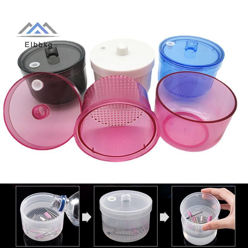 EIbbkg 1 ชิ้นเล็บ Art เจาะ Bits บดฆ่าเชื้อกล่องฆ่าเชื้อกล่องทําความสะอาดกล่องเก็บอุปกรณ์เสริมเล็บเครื่องมือลดราคา