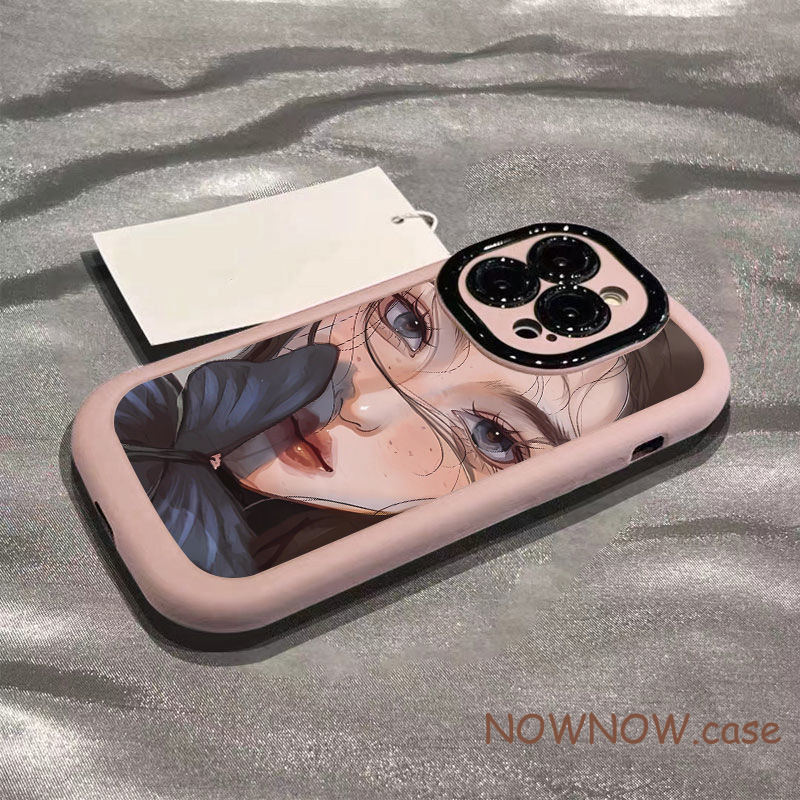 สําหรับ IPhone 16 15 14 13 12 11 Pro Max X XR XS Max 7 8 Plus น่ารักผีเสื้อสาวการ์ตูนเคสโทรศัพท์ปกอ่อน