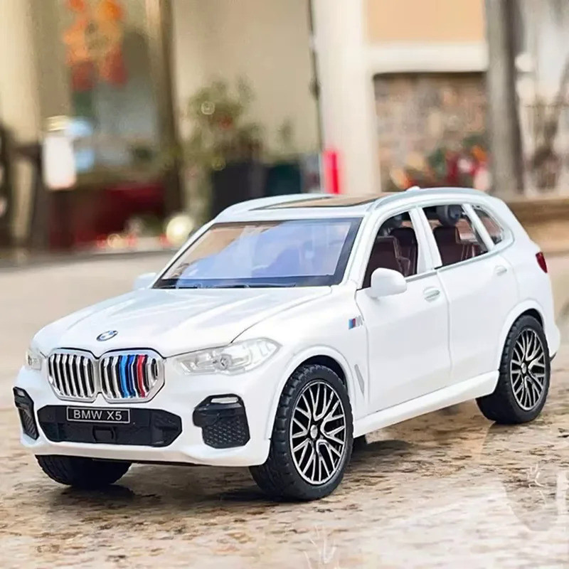1:32 Scale BMW X5 Alloy Cars Models Diecast Toys Light Sound SUV 6 Doors Opened Miniature Vehicles f
