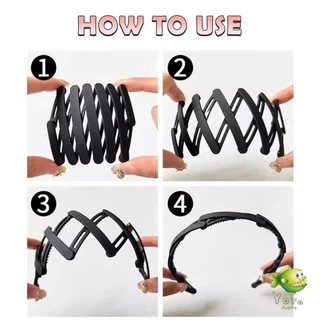 YOYO คาดผมแบบพับเก็บได้ แฟชั่น หลายสี สามารถเลือกได้ เหมาะสำหรับ สุภาพสตรี 1ชิ้น headband
