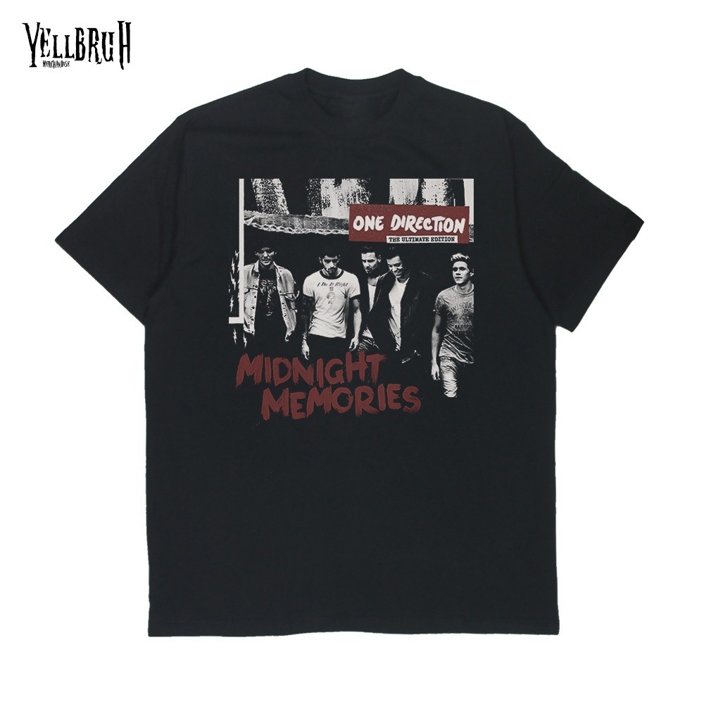 🔥HOT SALE🔥 ย้อนยุคเสื้อยืด ผ้าฝ้าย พิมพ์ลาย Kaos One Direction Midnight Memories 30s Yellbruh สําหรับผู้ชายS-5XL