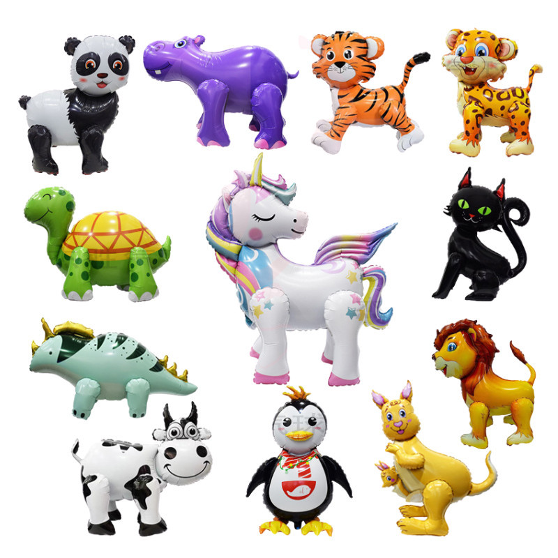 (ร้านไทย)ลูกโป่งฟอยล์ลายสัตว์ แบบ4D สามารถตั้งได้ (LAN)