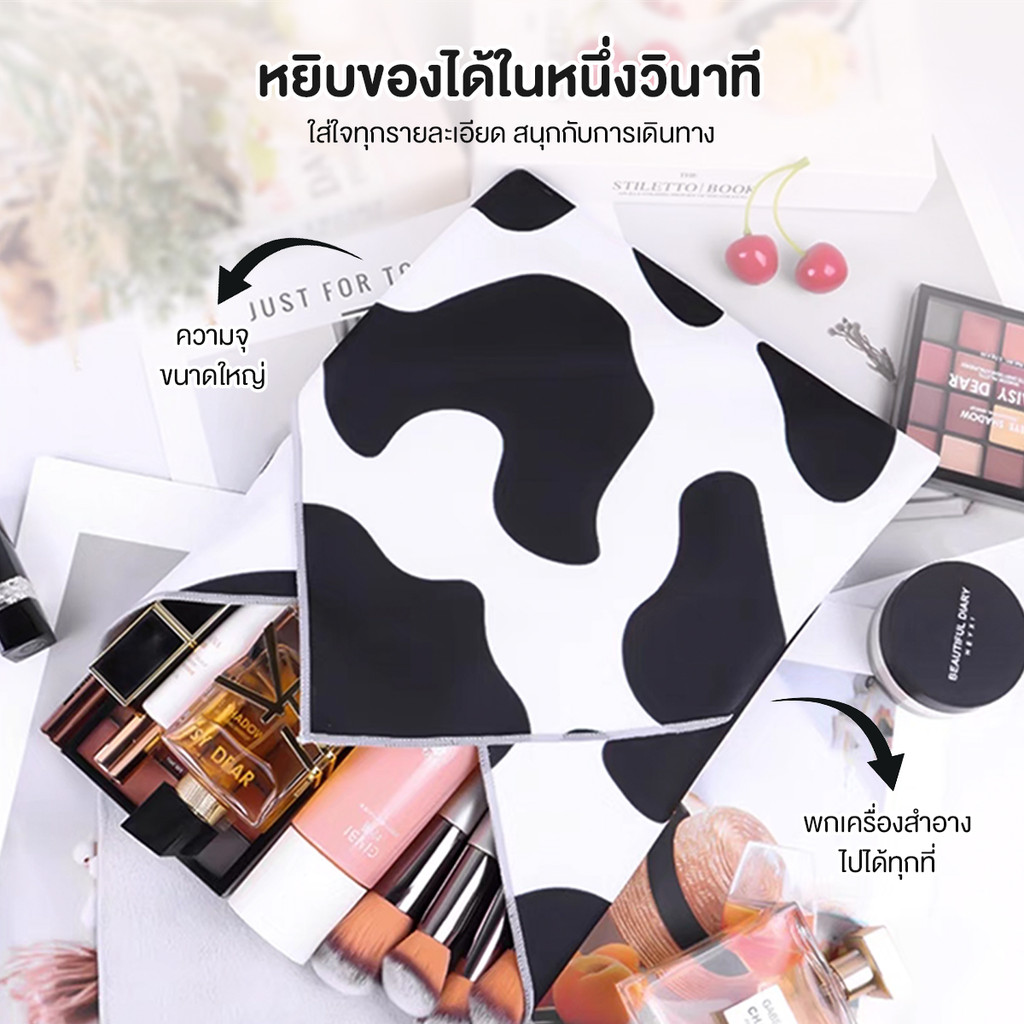 ผ้าเก็บเครื่องสำอาง ผ้าเก็บอุปกรณ์ ผ้าวิเศษ แบบพก 2 ขนาด กระเป๋าเก็บของ Self-Adheerent - รูปที่ 2