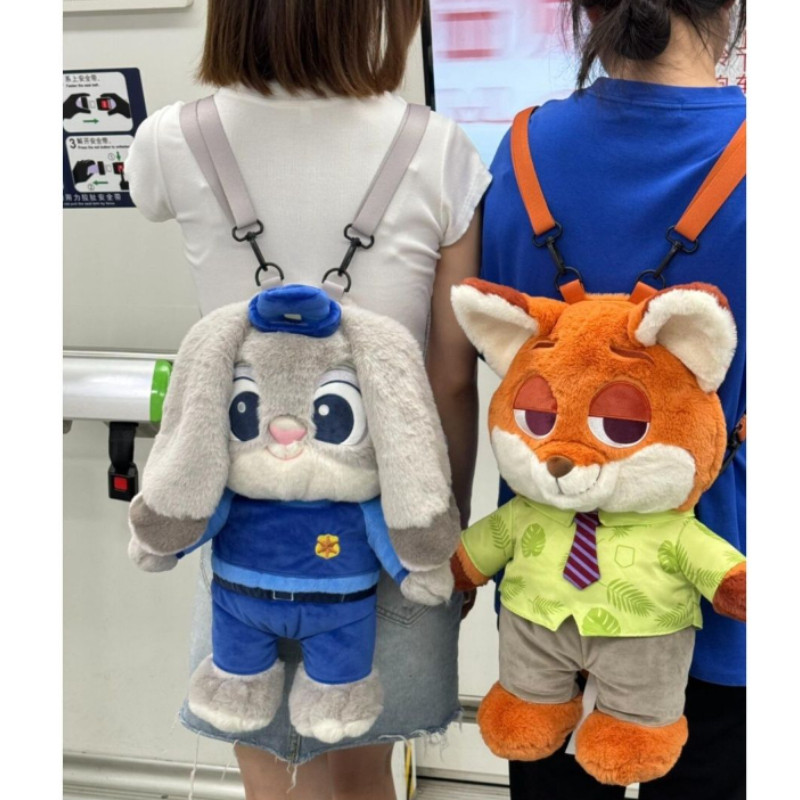 กระเป๋าเป้ผ้าขนฟูนุ่มใหม่จาก Zootopia จูดี้ ฮอปส์และนิคคิติน่า กระเป๋าเป้ตุ๊กตาการ์ตูนน่ารัก ทันสมัย