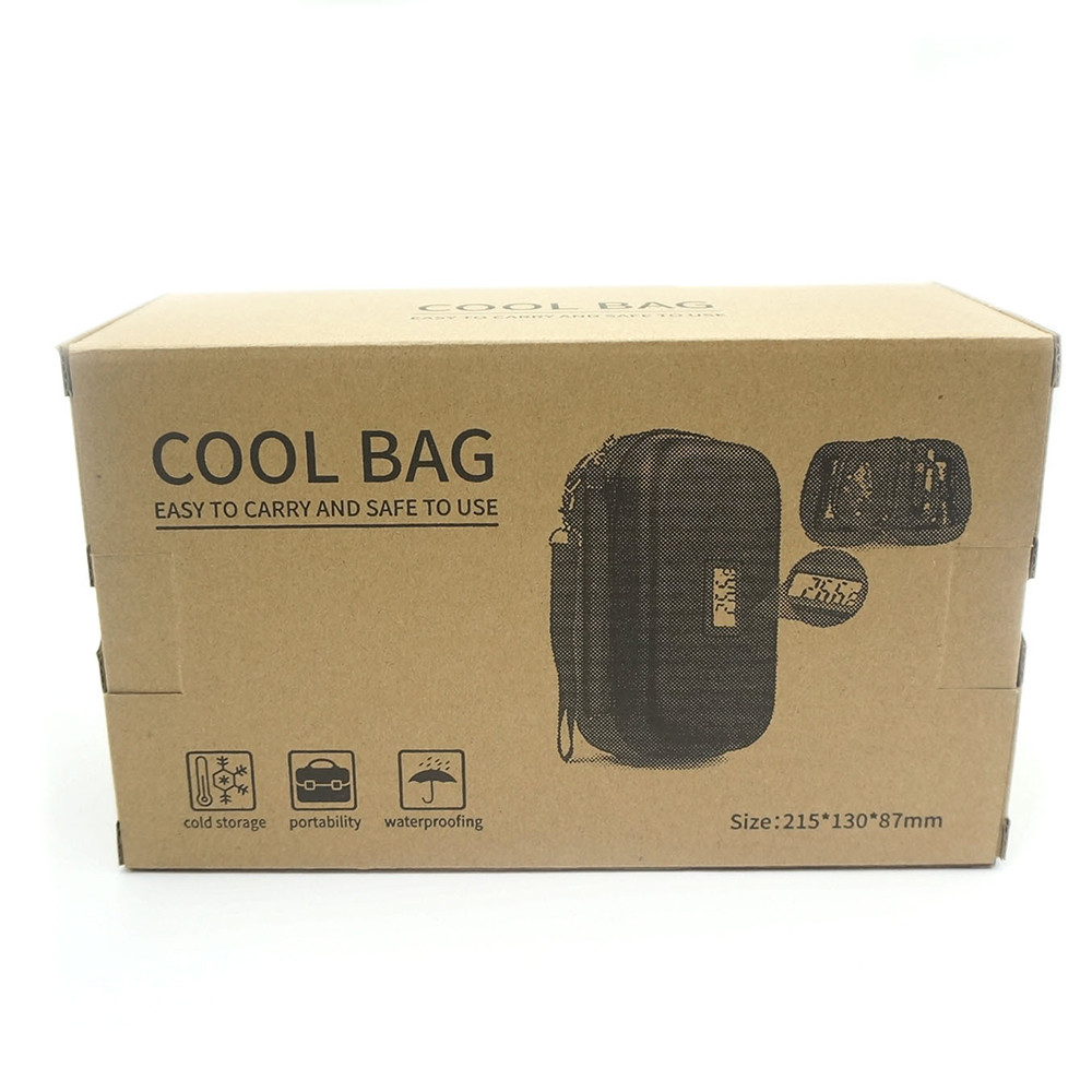 แบบพกพาแสดงอุณหภูมิคูลเลอร์กรณีเดินทางสะดวกออแกไนเซอร์กันน้ํากระเป๋าเก็บความเย็นเก็บความเย็นเก็บความเย็นความจุขนาดใหญ่ถุงเก็บฉนวนสําหรับอุปก - รูปที่ 7