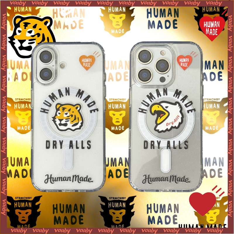 Classics HUMAM MADE Tiger Eagle Label Lucencyแม่เหล็กเคสโทรศัพท์เหมาะสําหรับIPhone17 17AIR 17P 16 16P 16PM 15 15P 15PM 14PM 14 14P 13 13P 13PM 12P 11 11P 11P 11P 11P 11P 11P 11P 11P 11P 11P 7P XR 16Plus