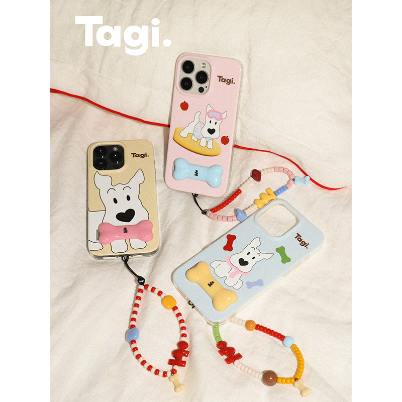 Tagi. Haha Little Tail Metal Bracket Phone Cases เคสไอโฟน 16 pro max เคส iphone 17 16 15 14 pro max