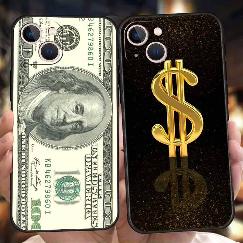 USD Dollar Cashเคสโทรศัพท์หรูหราสําหรับiPhone 16 17,15 14 13 12 Pro Max 11 Pro Max 7 8 Plus XS XRกัน