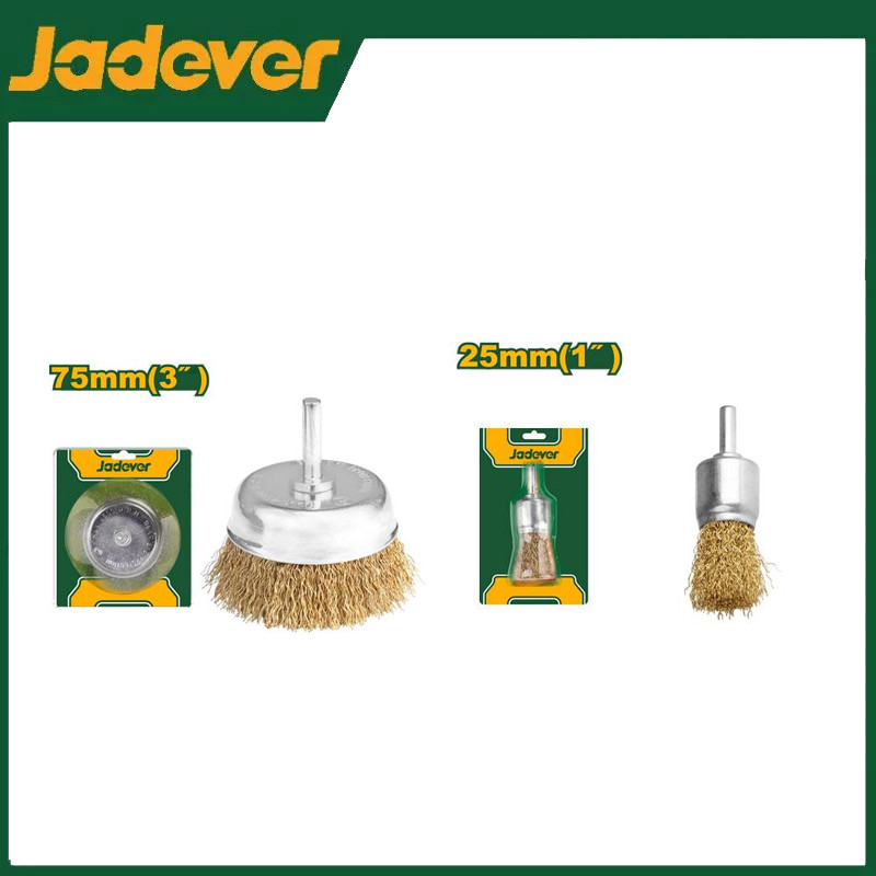 JADEVER แปรงลวดพู่กัน ขนาด 1 นิ้ว รุ่น JDCE5401 แปรงลวดถ้วย 3นิ้ว JDCE3401