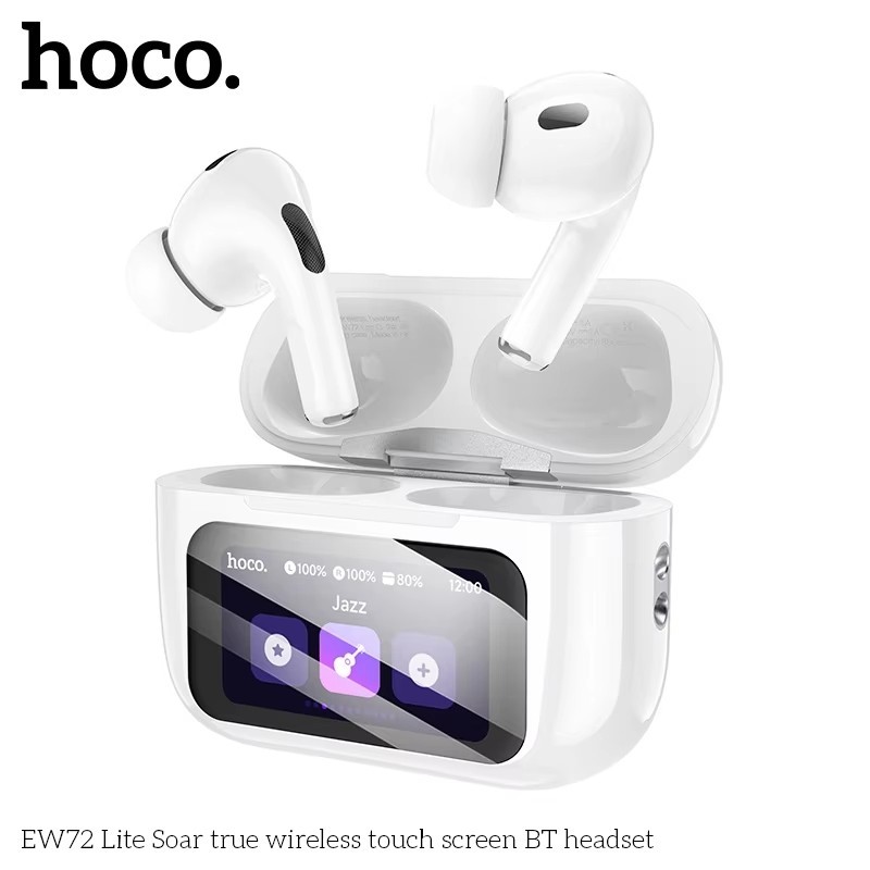 HOCO EW72 Lite หูฟังบลูทูธ 5.4 จอสัมผัสอัจฉริยะ 12 ฟังก์ชัน แบตอึด 20 ชม. รองรับ TWS หูฟังไร้สาย hc3