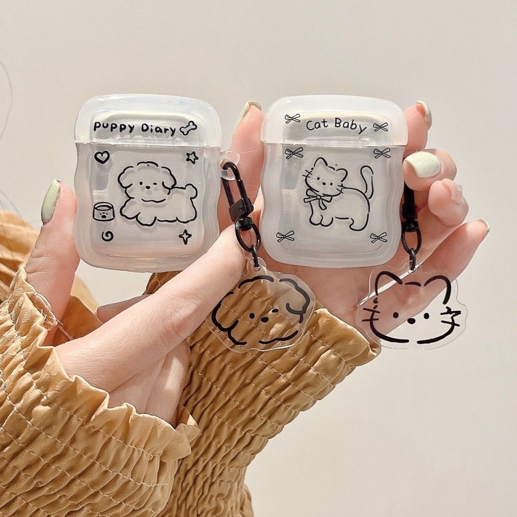 Line Cat Dog Bite Lenovo Lenovo LP40 pro เคสหูฟัง XT88 เคสบลูทูธไร้สายกันกระแทก lp40XT95