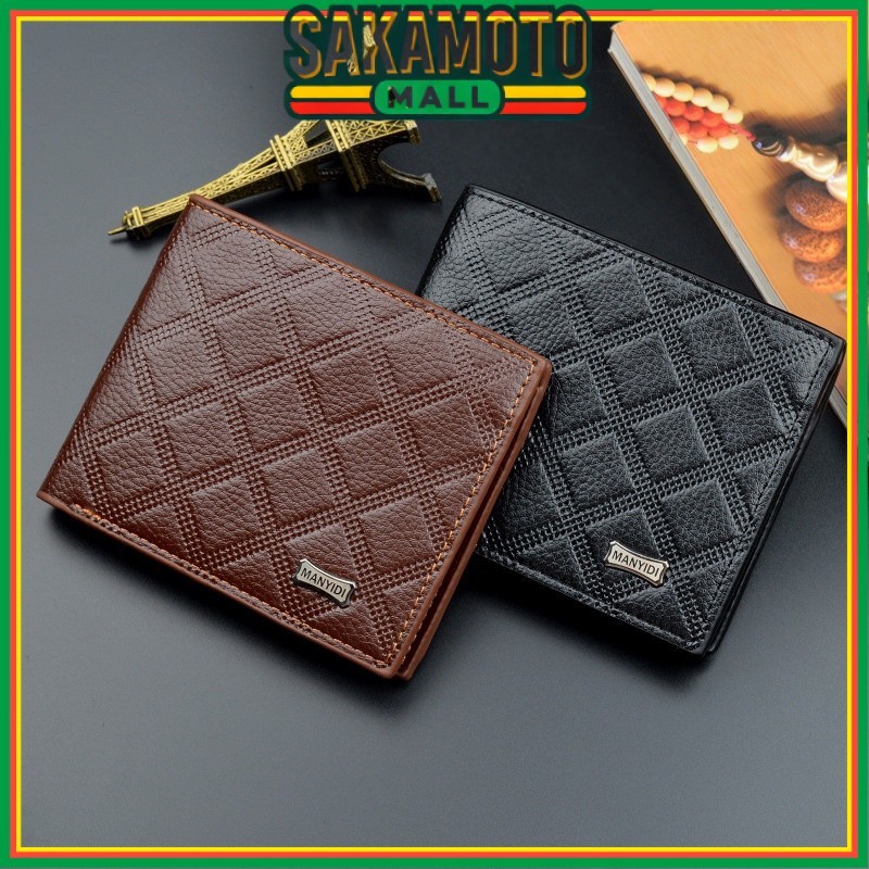 ALEX PREMIUM LEATHER Mens FOLDING WALLET พร้อมช่องเสียบการ์ด, TIN, BRANDED, SMALL, SHORT, MODERN, SI
