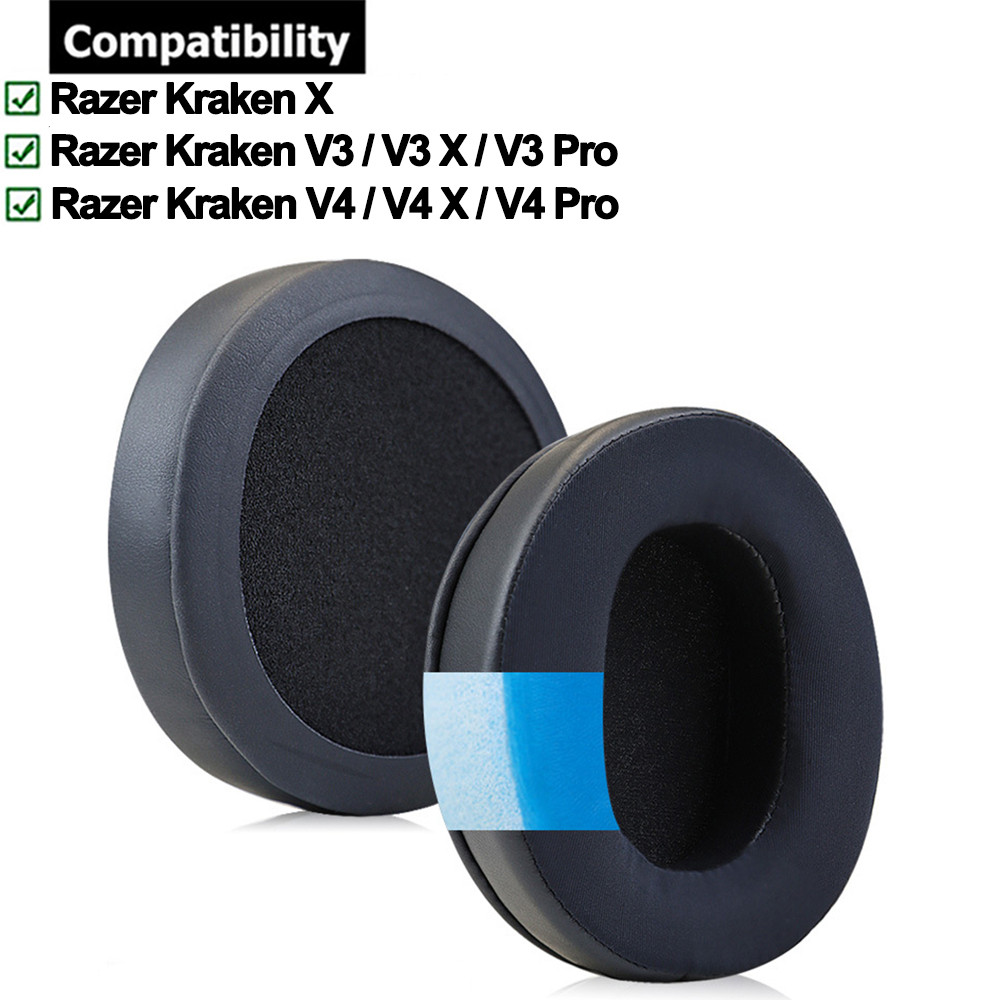 1 คู่ Cooling Gel แผ่นรองหูฟังเบาะสําหรับ Razer Kraken X V4 V3 Pro V4X V3X ชุดหูฟังแผ่นรองหูฟังหูฟัง