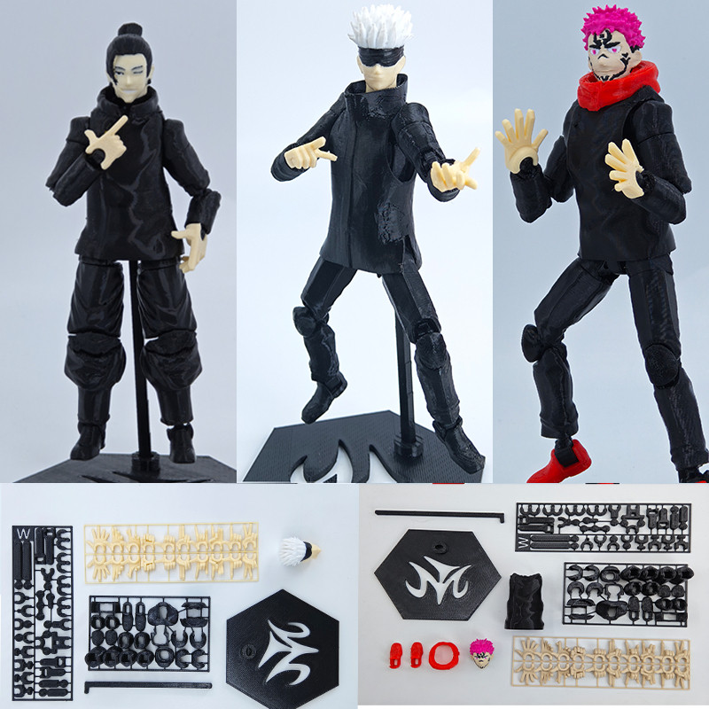 Jujutsu Kaisen Action Figure Gojo GOYO Suguru Ryomen Sukuna 3D การพิมพ์ Lucky 13 Action Figure Dummy