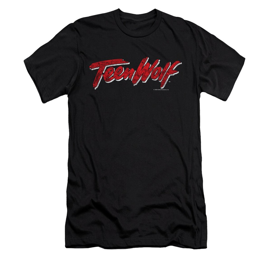 [เก็บเงินปลายทาง]เสื้อวินเทจ Vintage Teen Wolf - Scrawl Logo T-Shirt แท้ Cotton 100% แฟชั่น สีพื้น o