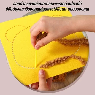 ชุดอุปกรณ์เย็บผ้าสักหลาด DIY ชุดวัสดุปัก พร้อมสติ๊กเกอร์ ลายการ์ตูนสัตว์ หัตถกรรมเพื่อการศึกษา