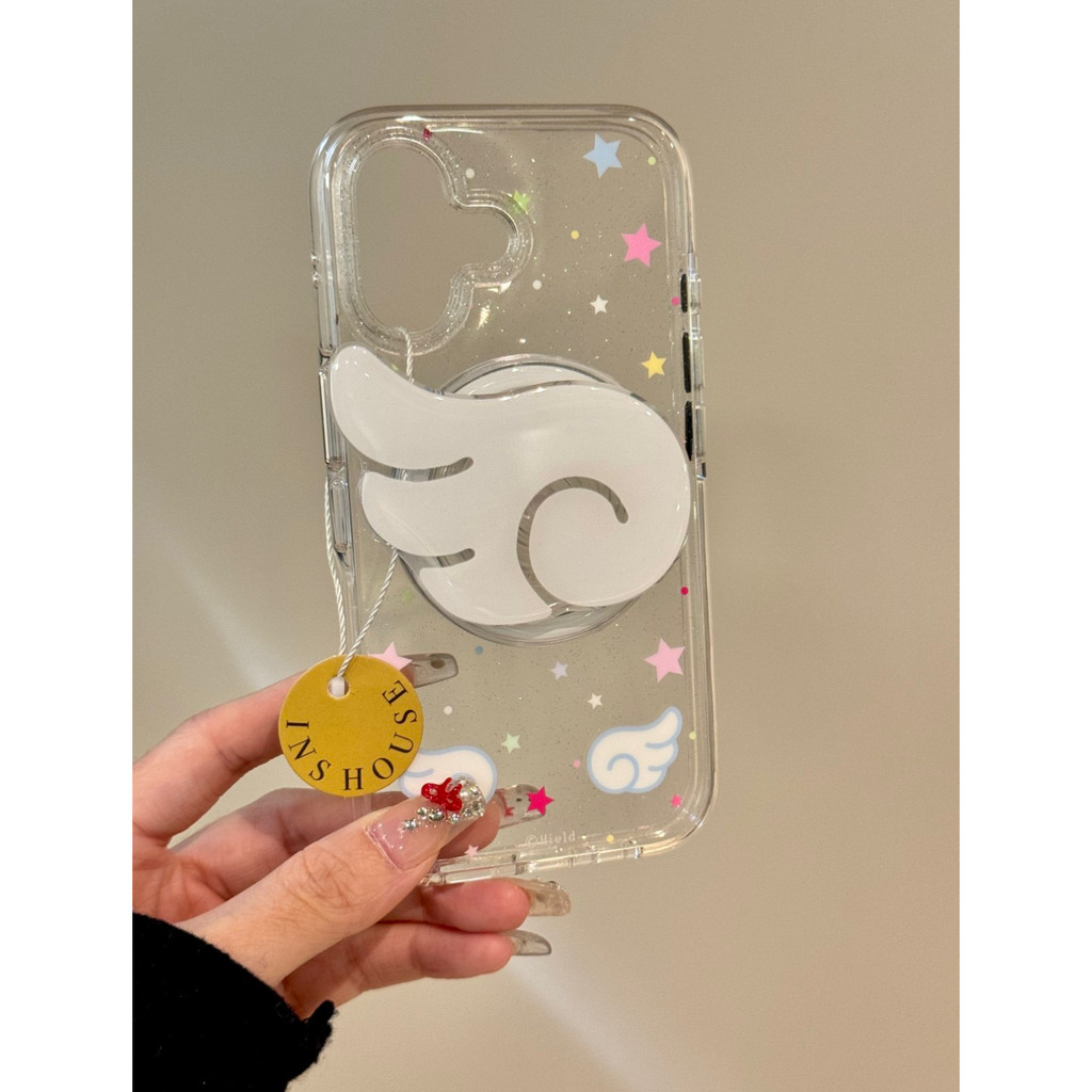 การ์ตูนเกาหลีญี่ปุ่นสไตล์อินสนุกดาวปีกนางฟ้าแม่เหล็กเคสโทรศัพท์โปร่งใสเหมาะสําหรับ Apple 15PRO สไตล์ใหม่ iPhone16promax กันกระแทก 14pro รวมทุกอย่าง 13 สองชั้น 16pro หญิง - รูปที่ 7