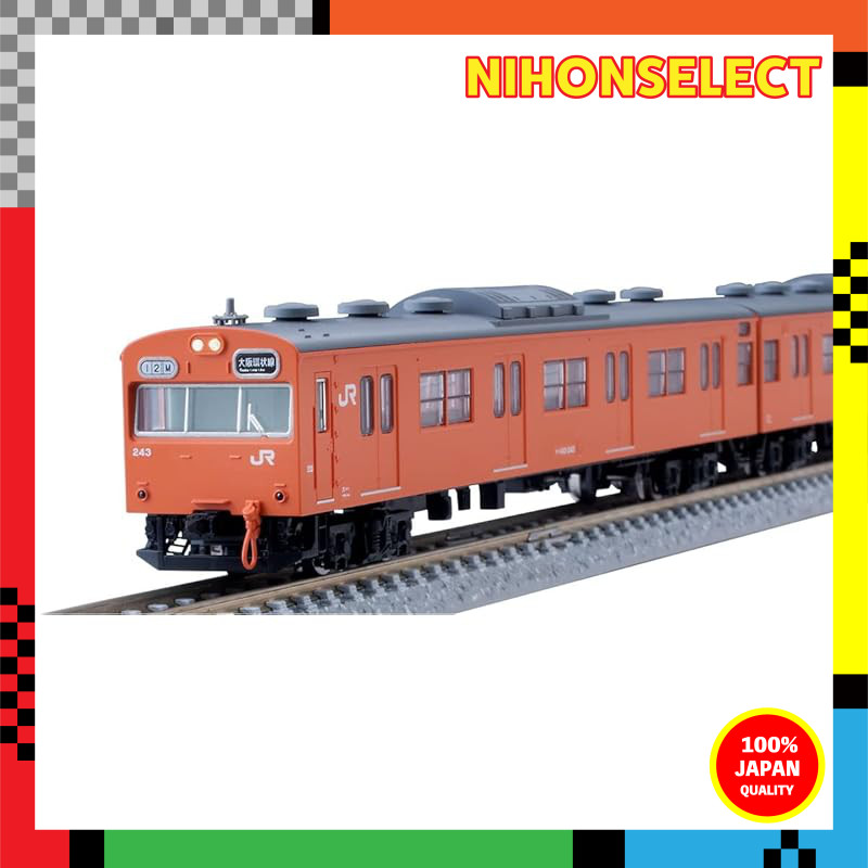 TOMIX N Scale JR 103 Series Commuter Train JR West Version - Black Window Frames, Orange Basic Set 9