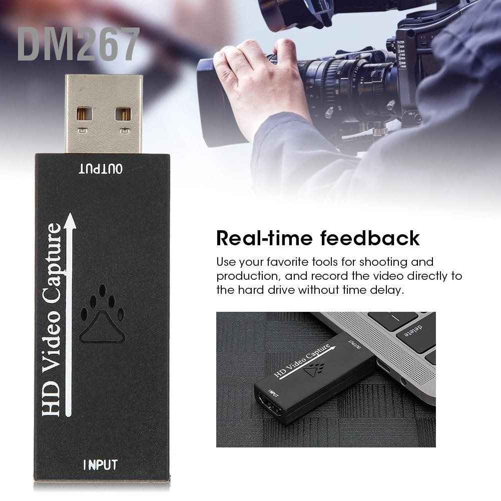 DM267 USB2.0 HDMI 1 Way Video Capture Card Live Broadcast Recording Box รองรับ OBS
