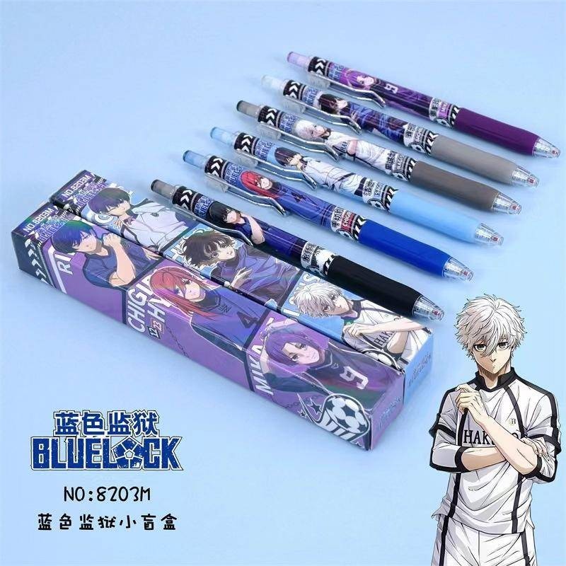 ปากกาลูกลื่น 0.5 มม. ลายการ์ตูนอนิเมะ Isagi Yoichi Bachira Meguru Chigiri Seishirou Nagi สีฟ้า ของขวัญวันเด็ก 1 ชิ้น