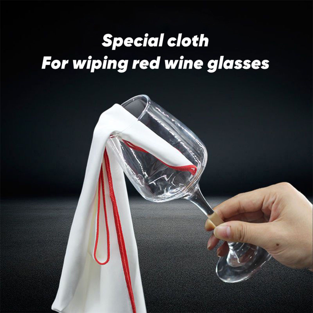 Sommelier's ผ้าเช็ดกระจก ขอบแก้วไวน์แดง โรงแรม ผ้าเช็ดไมโครไฟเบอร์ ไม่เป็นขุย ผ้าทําความสะอาด ไร้ลายน้ํา