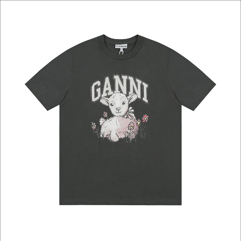 สินค้าพร้อมส่ง ! เสื้อยืดแขนสั้น ผ้าฝ้าย พิมพ์ลายโลโก้ GANN/I พลัสไซซ์ แฟชั่นฤดูร้อน สําหรับผู้ชาย และผู้หญิง