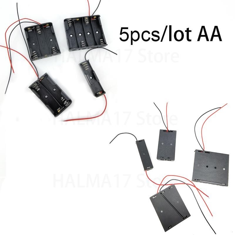 5 ชิ้น/ล็อตพอร์ตแบตเตอรี่กล่องผู้ถือตะกั่ว 3Xaa 2xaa aa AA 2AA 3AA 4AA 1.5v 3v 4.5v 6v THK1