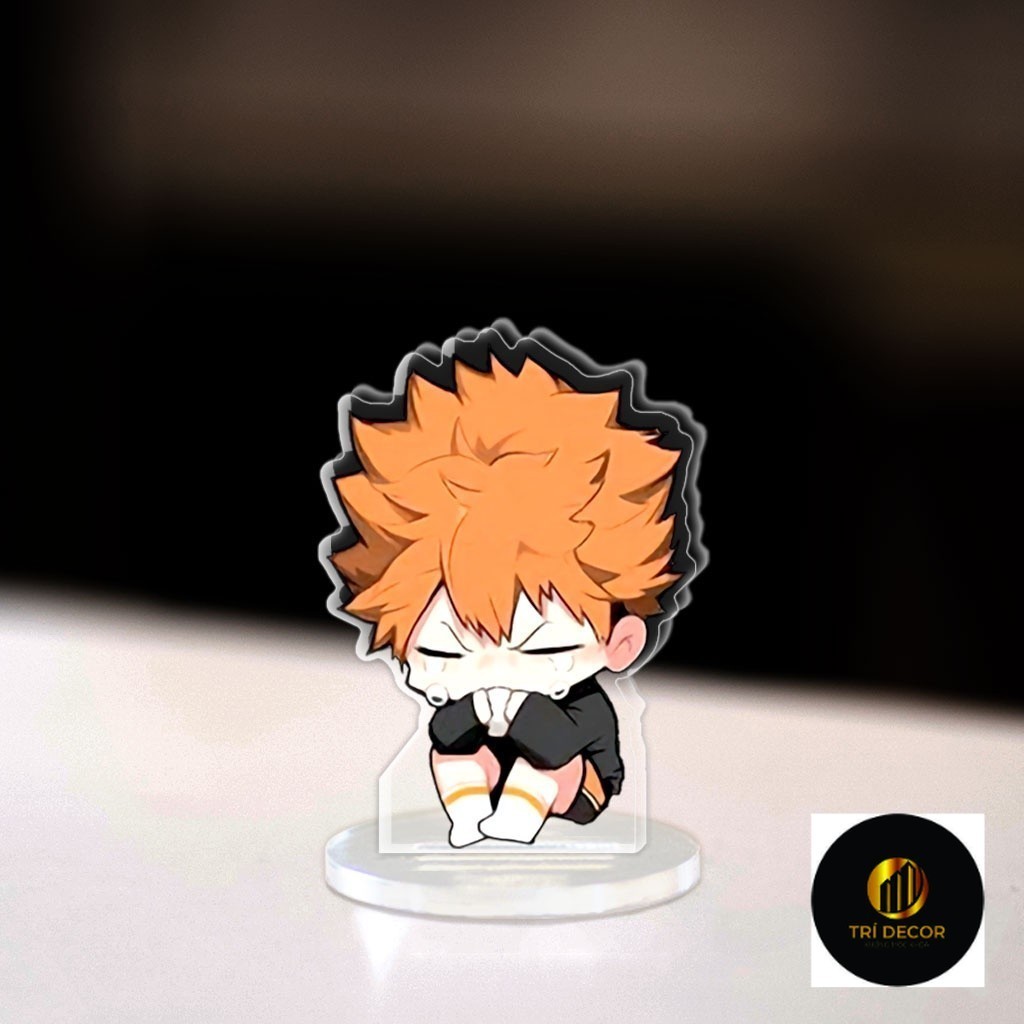 โมเดลมินิ Haikyuu Hinata NishoyaOikawa Kageyama Standee Chibi อะนิเมะมังงะศึกษามุมตกแต่งสูง 3 ซม.