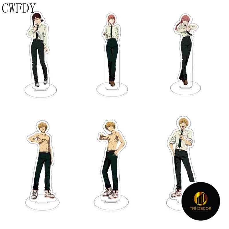 Anime Chainsaw Man ขาตั้งอะคริลิครุ่น Denji Makima Pochita Power Decor ตกแต่งโต๊ะ