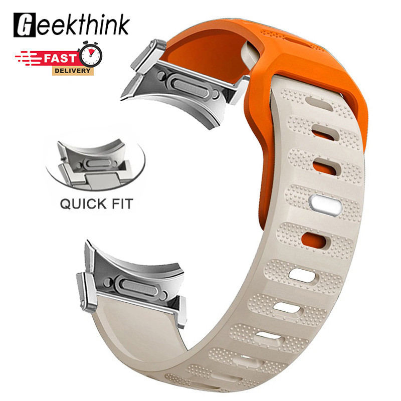 Geekthink ไม่มีช่องว่าง Quick Fit Soft Strap สําหรับ Samsung Galaxy Watch 6 4 5 40 มม.44 มม.5 Pro 45 มม.6/4 คลาสสิก 43 มม.47 มม.42 มม.46 มม.