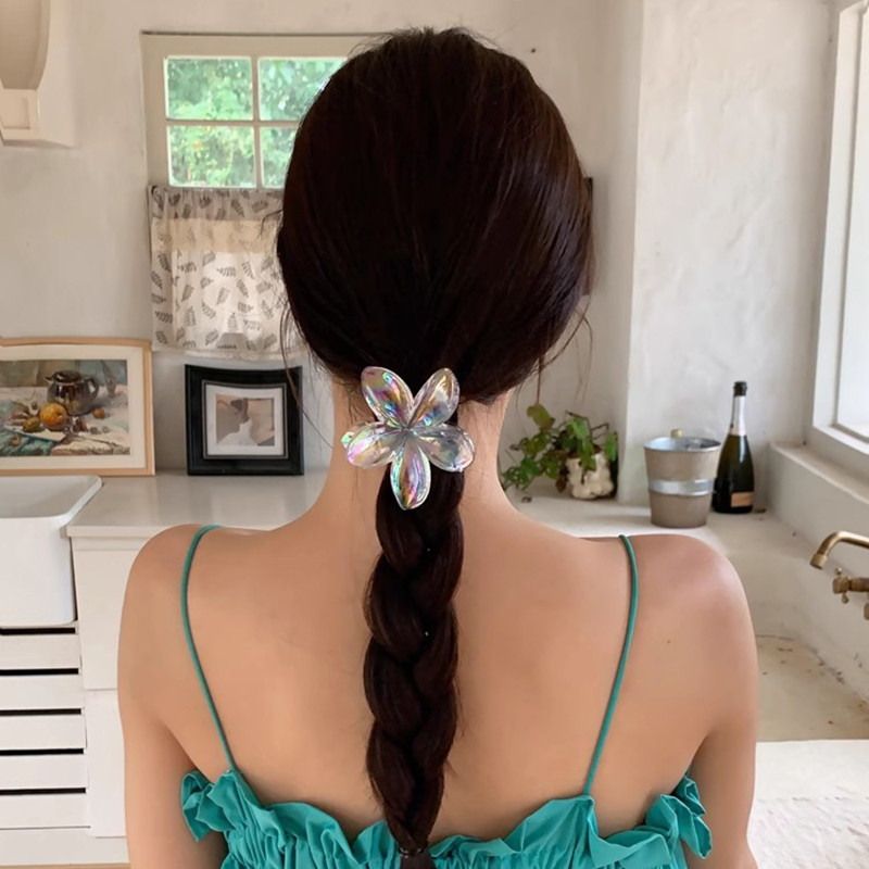กิ๊บติดผม แบบใส รูปดอกไม้ หลากสี สวยงาม เหมาะกับฤดูร้อน เครื่องประดับ แฟชั่นสําหรับถ่ายภาพ