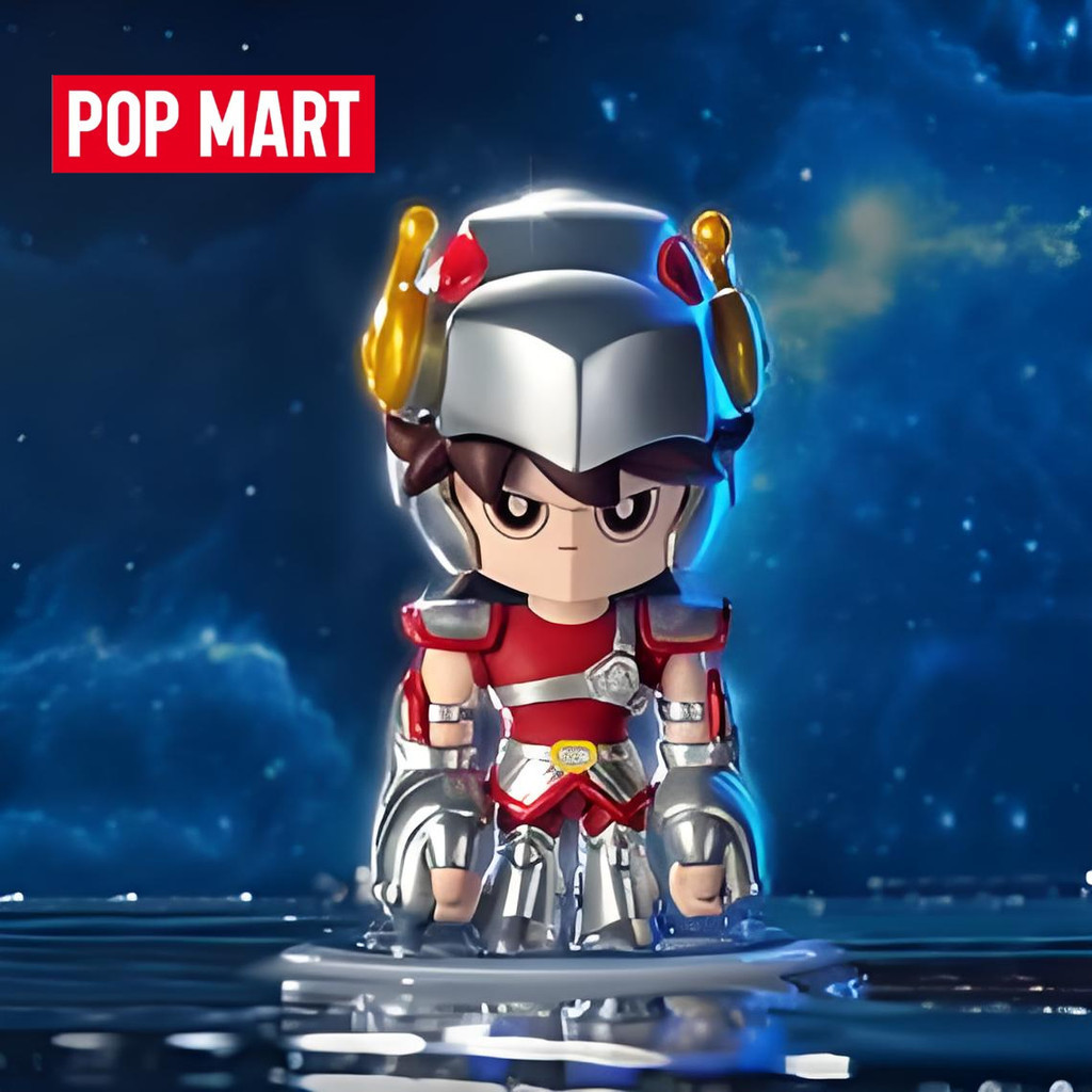 P POPMART ของแท้ Saint Seiya รูป Mystery Box เครื่องประดับอินเทรนด์เล่นตุ๊กตา