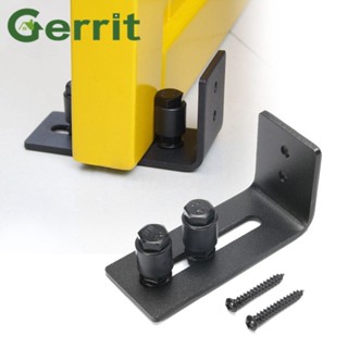 เหล็กคาร์บอนสีดำปรับด้านล่างประตูบานเลื่อนผนังรางเลื่อนประตู…